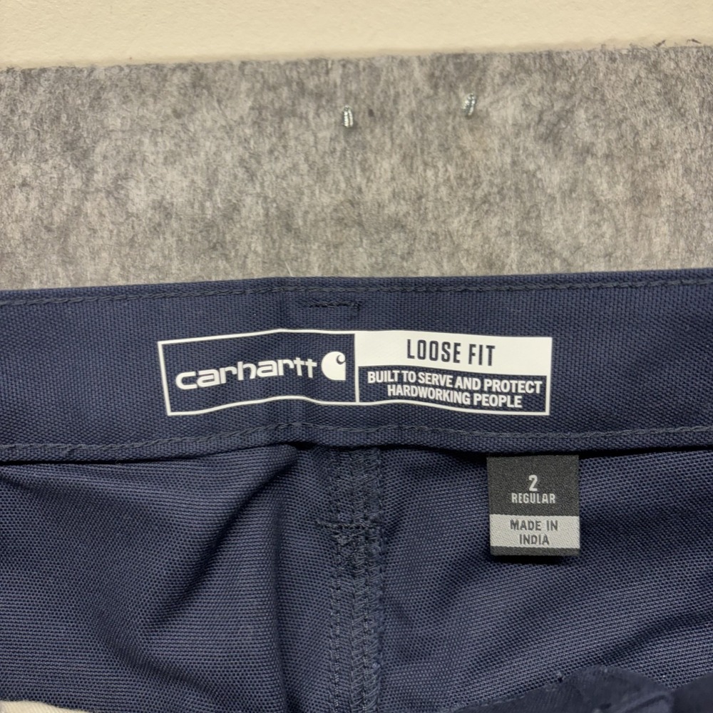 Carhartt Rugged Professional Flex Loose Fit Canvas Work Pants Women's 2 Blue New - Picture 11 of 14